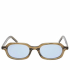 AKILA Psyche Sunglasses in Olive Green/Sky Blue 