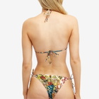 Jean Paul Gaultier Women's Butterfly Print Bikini Top in Yellow/Multi