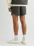 FEAR OF GOD ESSENTIALS - Wide-Leg Logo-Appliquéd Cotton-Blend Drawstring Shorts - Black