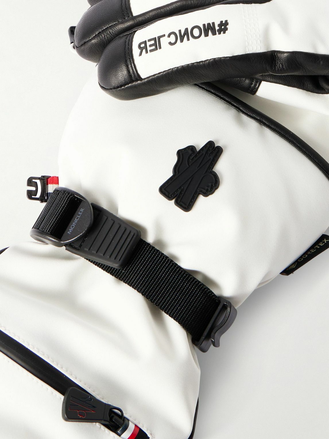 Moncler Grenoble - Grenoble Stretch-Shell and Leather Ski Gloves - White
