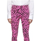 Gucci Pink and Black Zebra Skinny Jeans