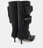 Blumarine Jeanne denim knee-high boots