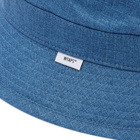 WTAPS Men's 04 Twill Bucket Hat in Indigo