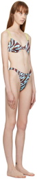 DOS SWIM SSENSE Exclusive Blue & Brown Paloma & Luz Bikini