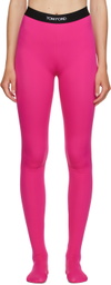 TOM FORD Pink Jacquard Leggings