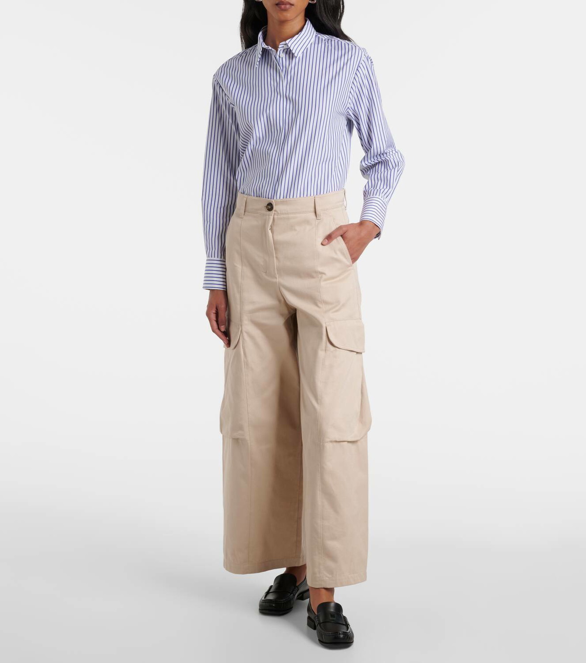 S Max Mara Cotton gabardine cargo pants S Max Mara