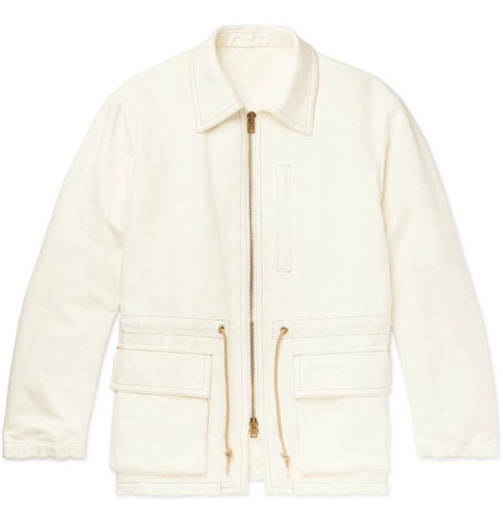 Photo: Camoshita - Cotton and Linen-Blend Canvas Field Jacket - Off-white