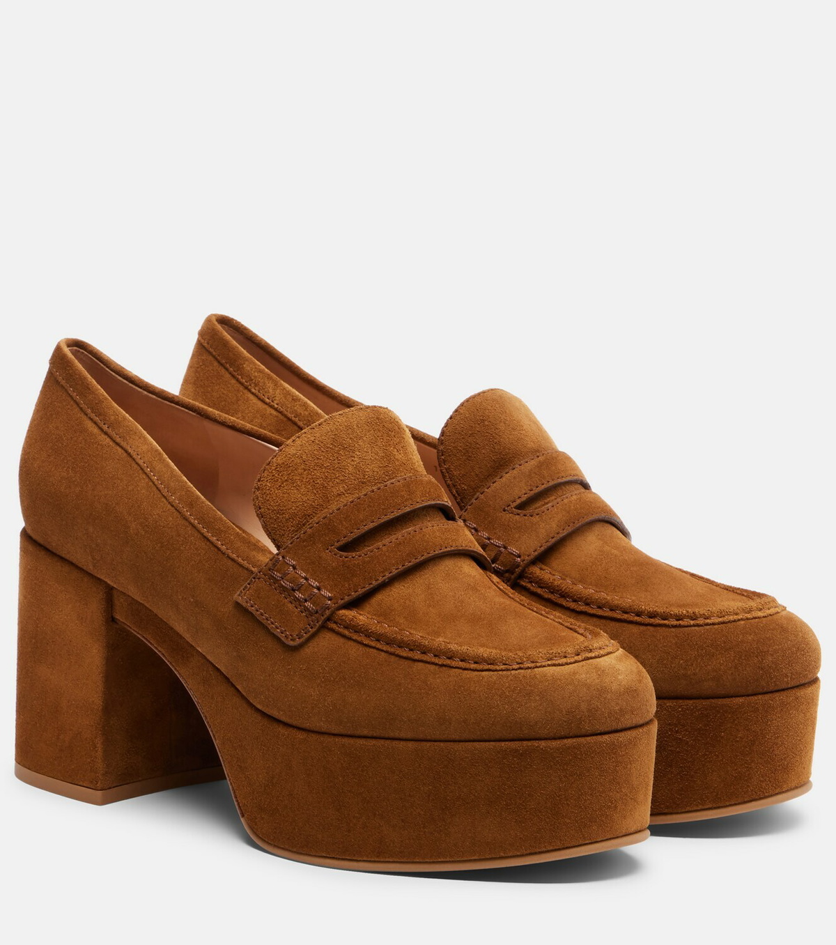 Gianvito Rossi Jenna suede loafer pumps