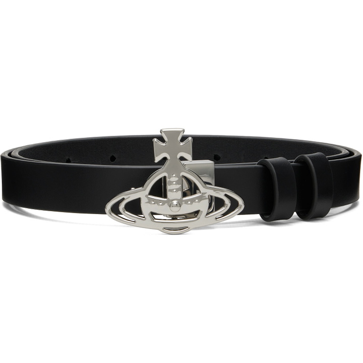 Photo: Vivienne Westwood Black Small Line Orb Buckle Belt