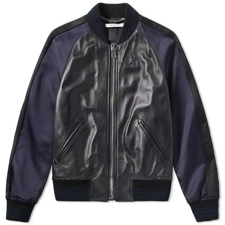 Photo: Givenchy Leather & Silk Souvenir Jacket