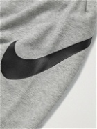 Nike Training - Tapered Logo-Print Dri-FIT Sweatpants - Gray