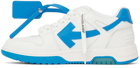 Off-White White & Blue 'Out Of Office' Sneakers