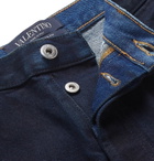 Valentino - Logo-Print Denim Jeans - Blue