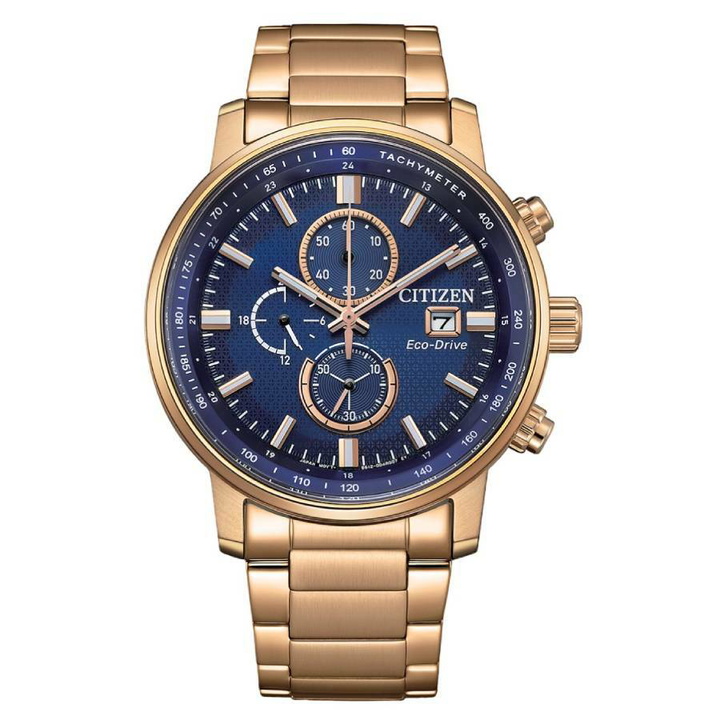Photo: Citizen Eco-Drive Chronograph Blue Dial Mens Watch CA0843-89L