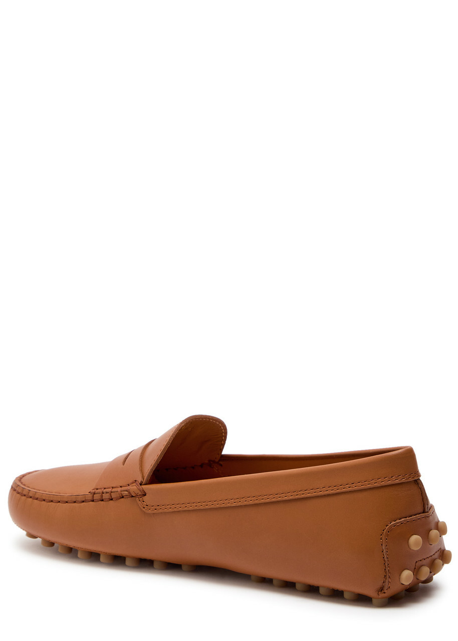 Tods Gommino Leather Loafers Tan