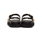 Versace Black Double Buckle Sandals
