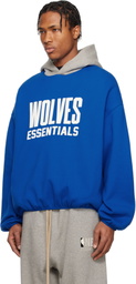 Fear of God ESSENTIALS Blue & Gray NBA Wolves Pull Over Hoodie