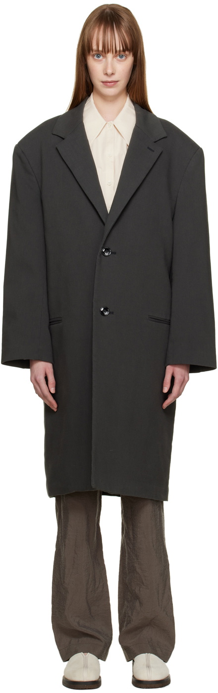 LEMAIRE Gray Chesterfield Coat Lemaire
