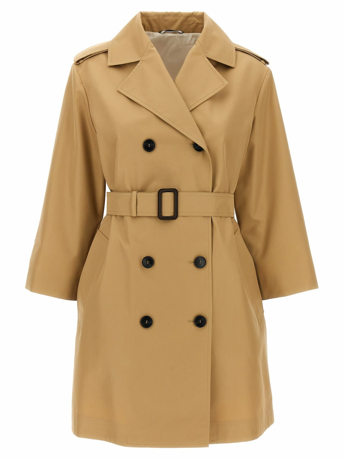 Weekend Max Mara トレンチコート Elodia Water-repellent gabardine double-breasted trench coat, beige