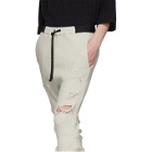 Unravel Beige Distressed Waffle Lounge Pants
