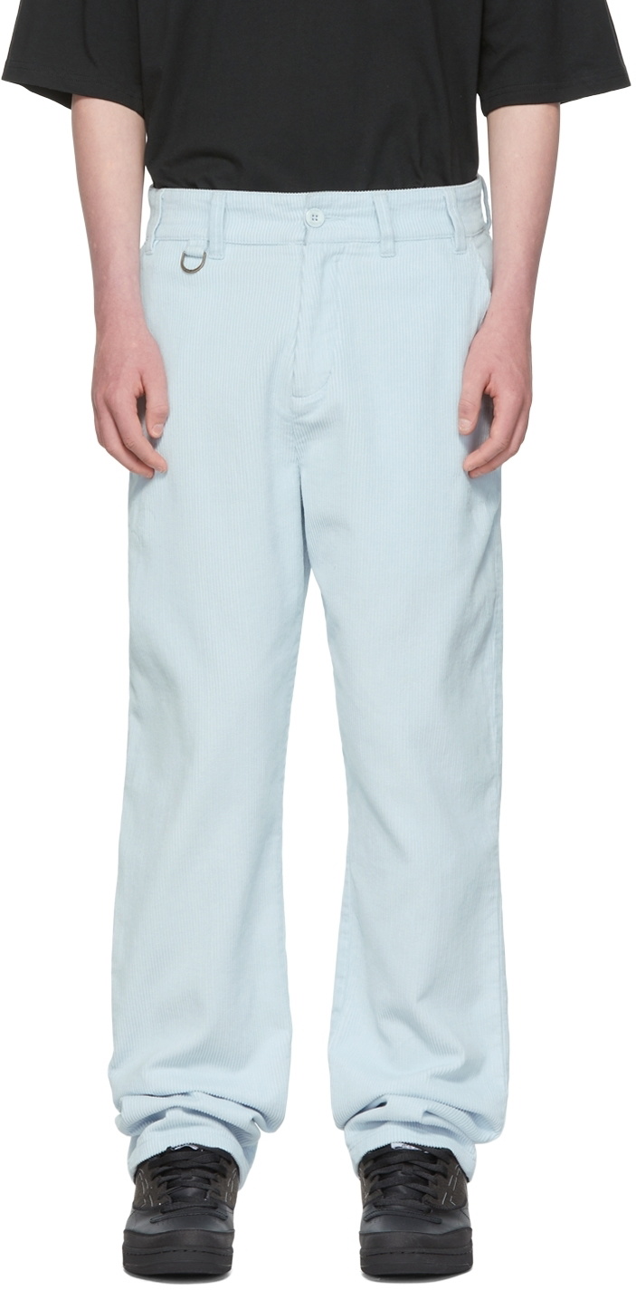 drew house SSENSE Exclusive Blue Cotton Trousers