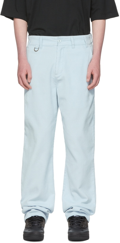 Photo: drew house SSENSE Exclusive Blue Cotton Trousers