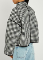 Free People Chloe Gingham Cotton Jacket Black And White