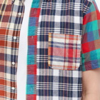 Beams Plus Men's BD Short Sleeve Madras Shirt in Panel