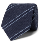 Turnbull & Asser - 8cm Striped Silk-Jacquard Tie - Blue