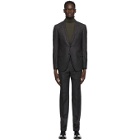 Ermenegildo Zegna Grey Wool and Silk Pinstripe City Suit