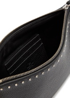 Valentino Garavani Rockstud-embellished Grained Leather Pouch - Black - One Size