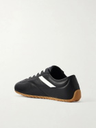 McQueen - Logo-Print Leather Sneakers - Black