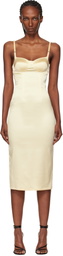 Mugler Yellow Lingerie Midi Dress