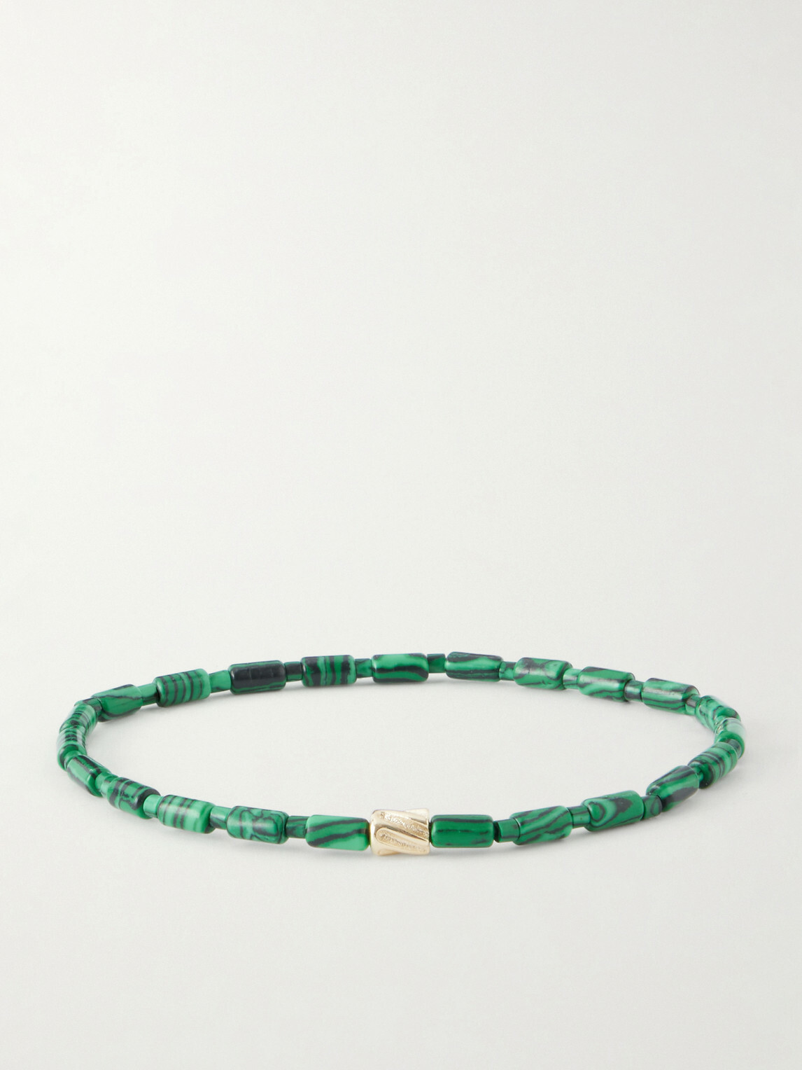 Luis Morais - 14-Karat Gold Agate Beaded Bracelet