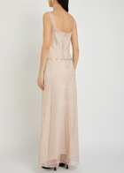 Staud Greta Embellished Silk-chiffon Maxi Dress Light Pink
