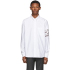 Thom Browne White Oxford 4 Bar Straight Fit Shirt