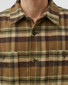 Officine Générale Barrett Ovs Jap Cotton Check Brown - Mens - Overshirts