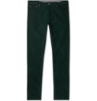 Isaia - Skinny-Fit Cotton-Blend Corduroy Trousers - Green