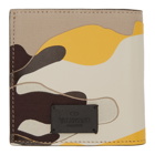 Valentino Beige and Yellow Valentino Garavani Camo Bifold Wallet