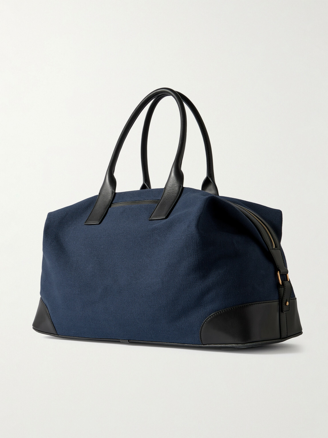 Orlebar Brown - The Weekend Away Leather-Trimmed Cotton-Canvas Duffle Bag