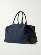Orlebar Brown - The Weekend Away Leather-Trimmed Cotton-Canvas Duffle Bag