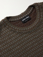 Giorgio Armani - Slim-Fit Stretch-Jacquard T-Shirt - Brown