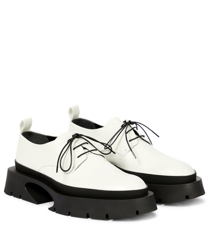 Photo: Jil Sander - Leather Derby platform shoes
