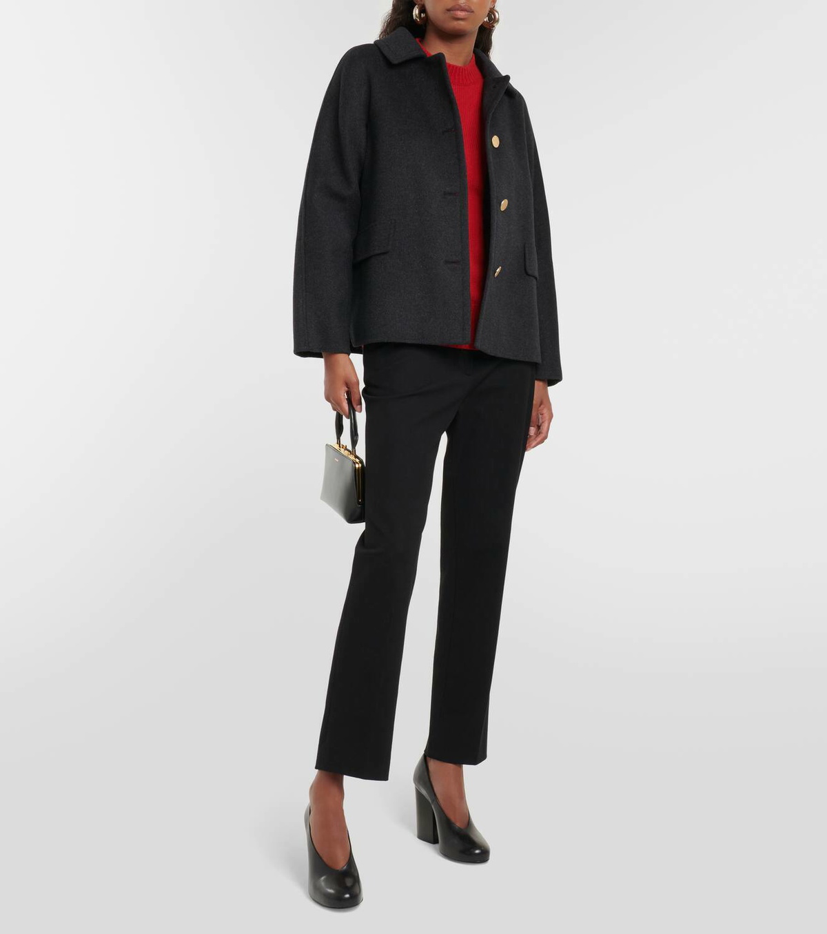 関税込【S Max Mara】SOGNO JACKET Single-breasted double-faced wool jacket, natural | 