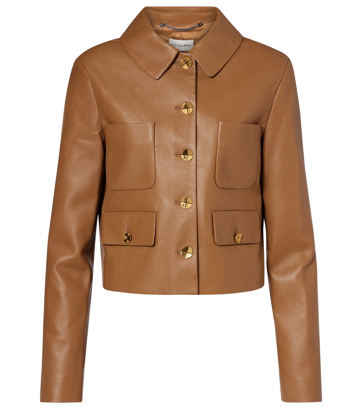 Photo: Altuzarra Astley cropped leather jacket