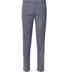 Paul Smith - Navy Soho Slim-Fit Tapered Puppytooth Wool, Silk and Linen-Blend Suit Trousers - Navy