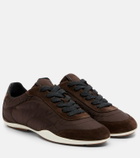 Brunello Cucinelli Monili suede-trimmed sneakers