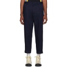 Acne Studios Navy Cropped Pierre Trousers