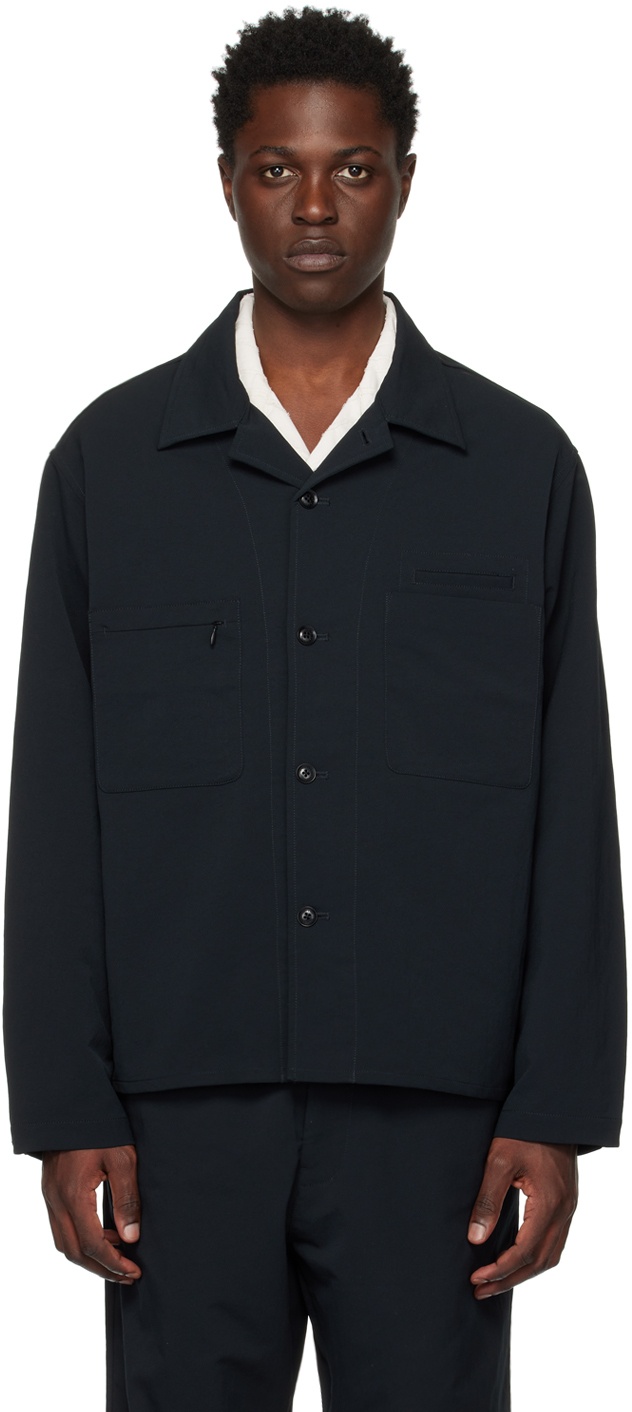 nanamica Black Spread Collar Jacket Nanamica