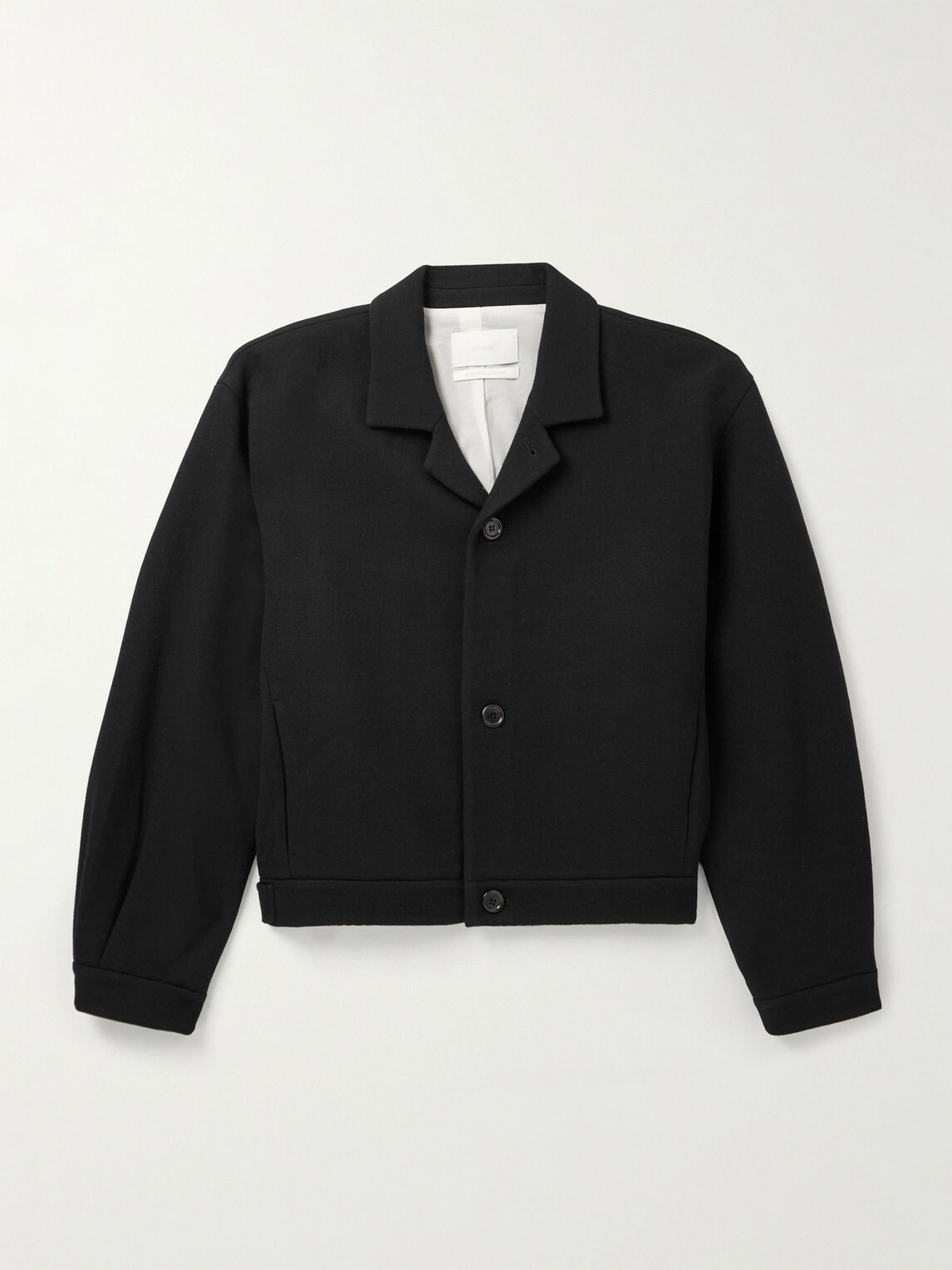Amomento - Cropped Wool-Blend Jacket - Black
